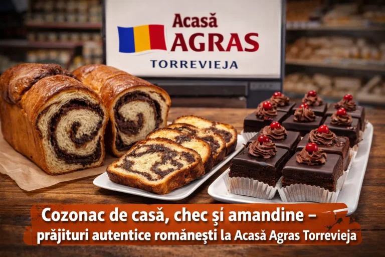 Cozonac de casa, chec si amandine — prajituri autentice romanesti la Acasa Agras Torrevieja